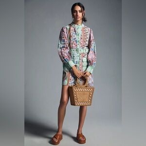Anthropologie x Kachel Buttondown Mini Dress, Size Small